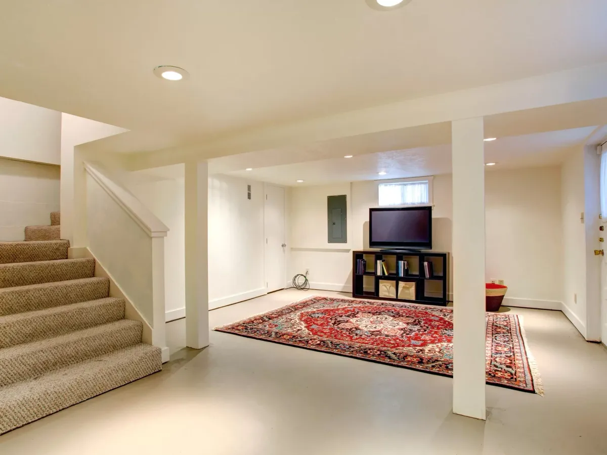 Painted Basement Concrete Floor