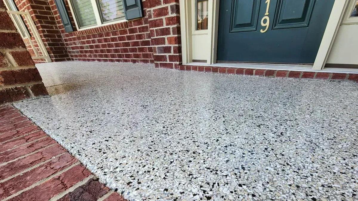 Floor Shield of Kansas City Completed flake system floor installation