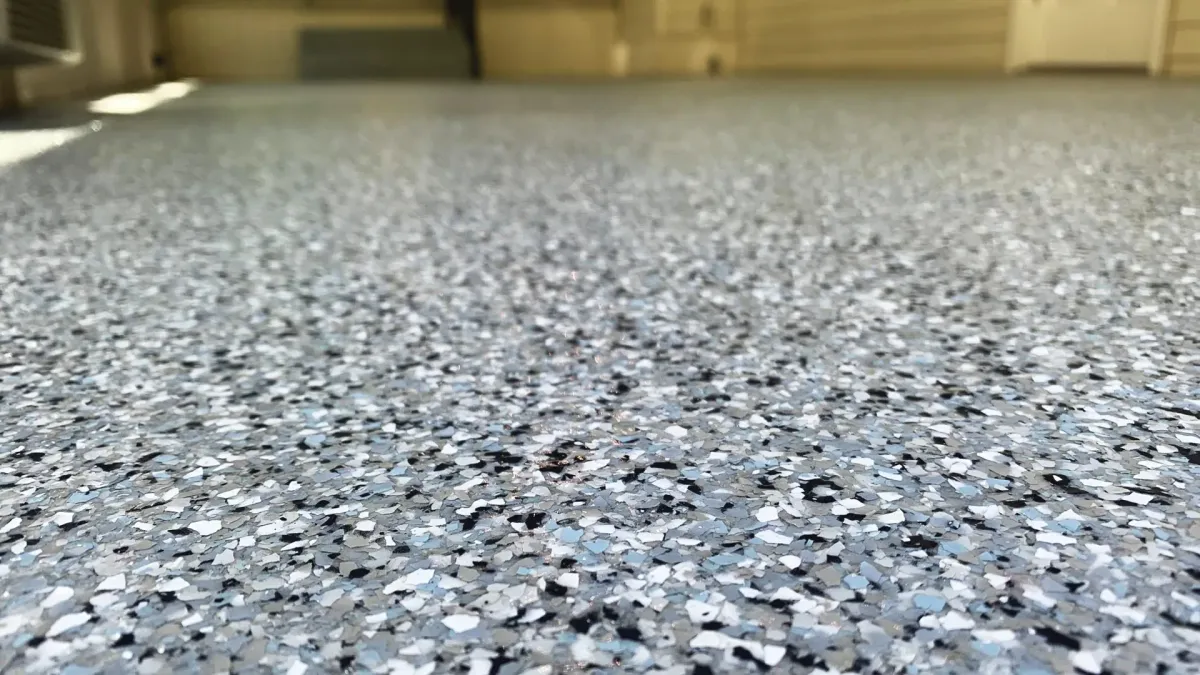 Floor Shield of Kansas City Flake Graniflex floor coating system finish