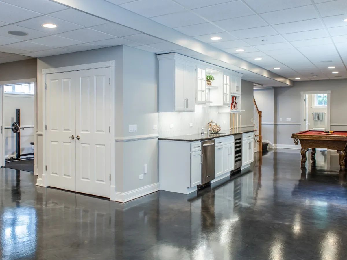 Basement Remodel with Pool Table