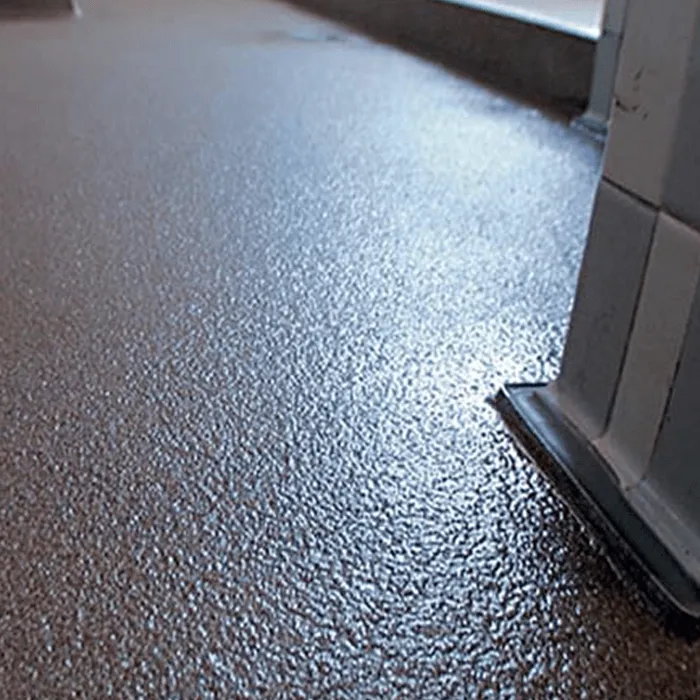 Quartz coated floor surface detail